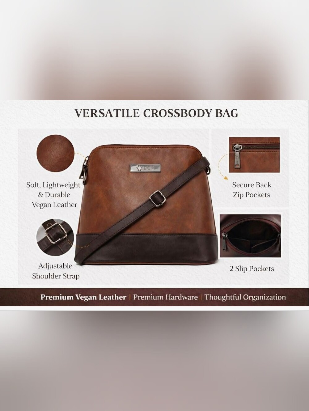 ECM 3pc Vegan Tote Set - #1465 - Picture 10 of 12